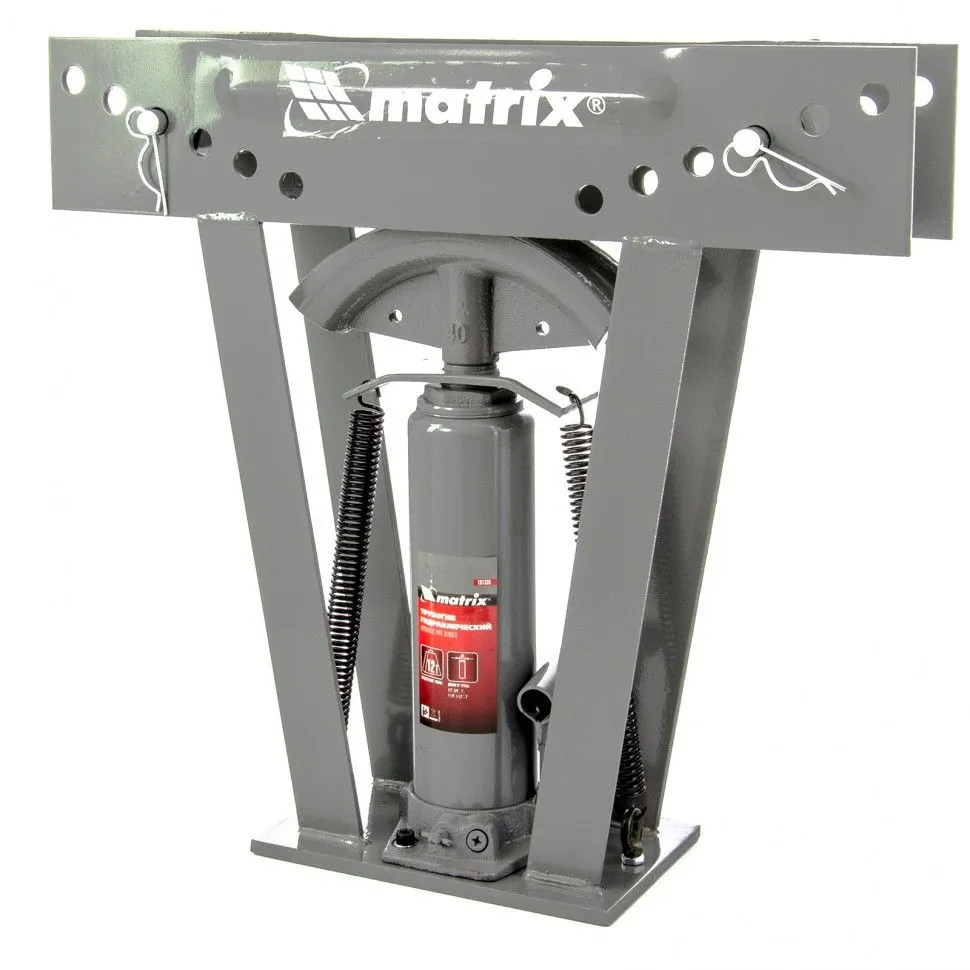 Трубогиб гидравлический, 1/2-2", 12 т, в комплекте с башмаками Matrix
