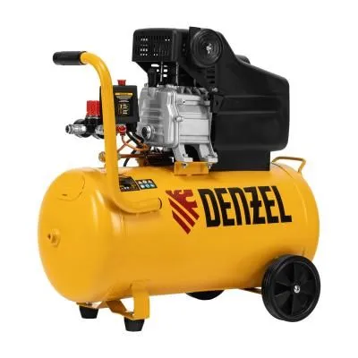 Компрессор воздушный, прямой привод DC1500/50, 1.5 кВт, 50 литров, 220 л/мин Denzel