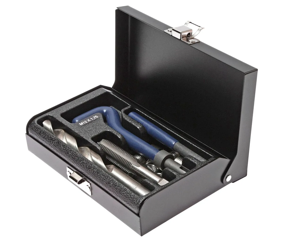 Набор инструментов для восстановления резьбы (вставки М12х1.75, L=16.3мм, 10шт.) 14 предметов JTC купить