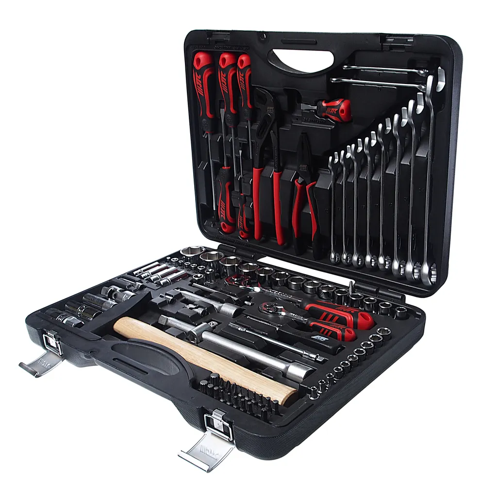 Набор инструментов 90 предметов слесарно-монтажный 1/4",1/2" в кейсе JTC купить