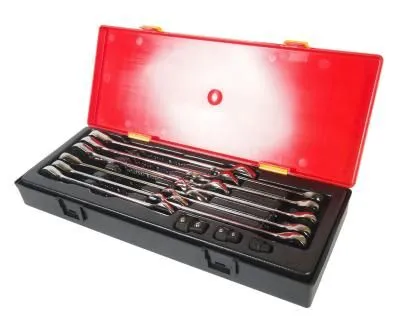 Набор ключей рожково-накидных трещоточных 14 предметов в кейсе JTC