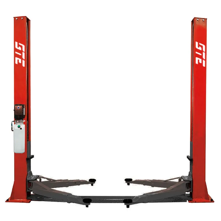 Электрогидравлический подъемник Подъемник электрогидравлический 4т 2-х стоечный 220В с ниж.синхронизацией (ручной двойной спуск) GTE