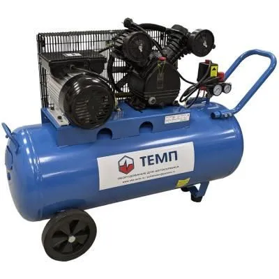 ТЕМП TC100LA330A Компрессор, ресивер 100 л, 330 л/м, 10 бар, 220 В, 2,2 кВт