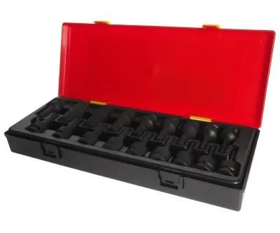 Набор головок торцевых 1/2" 60мм ударных 18 предметов в кейсе JTC