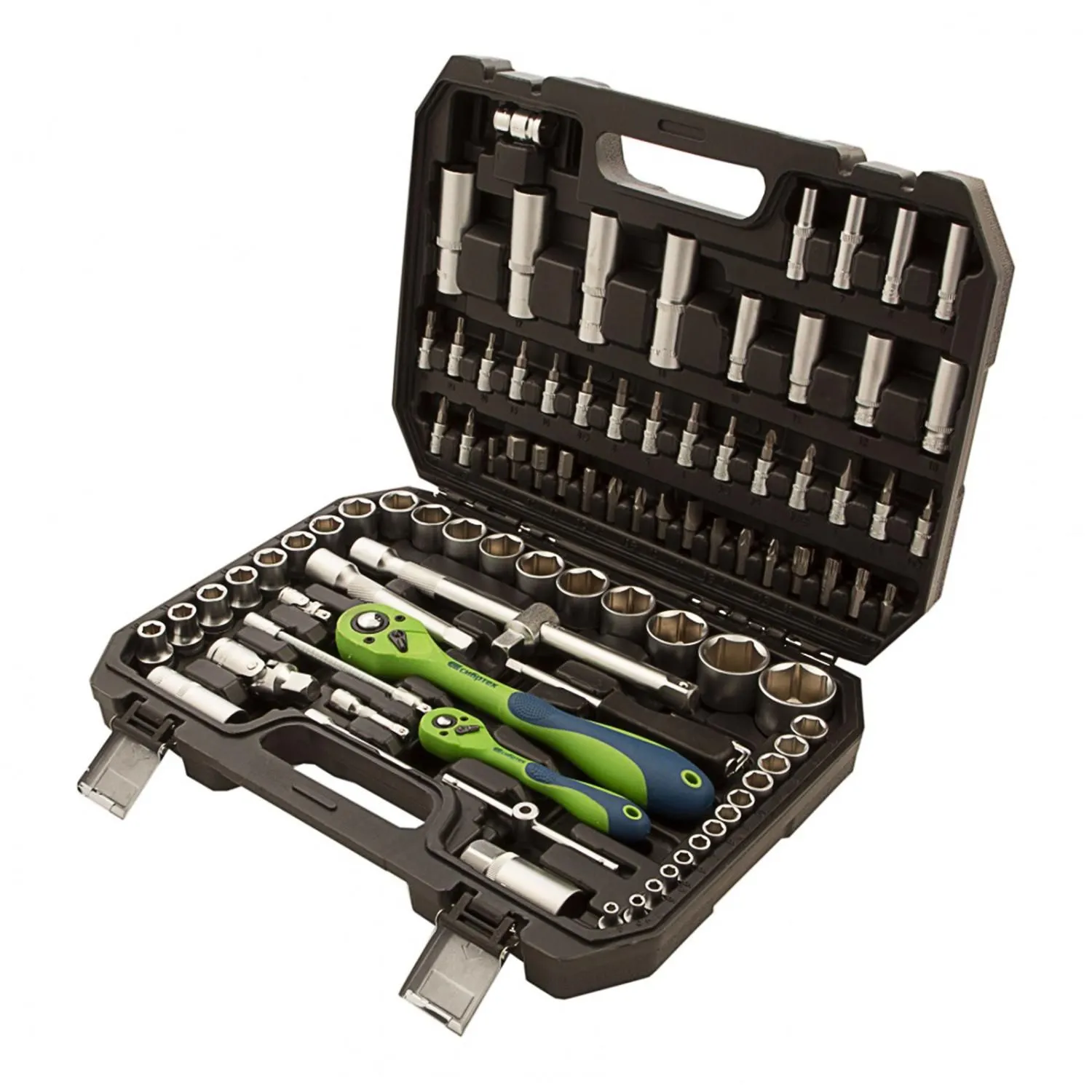 Набор инструментов 94 предмета, CrV, 1/2", 1/4" Сибртех купить