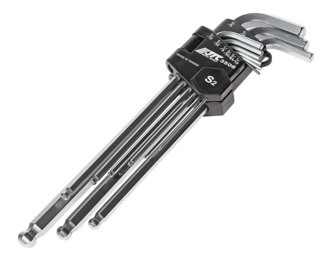 Набор ключей шестигранных 1/16-3/8" удлиненных с шаром 9 предметов JTC купить