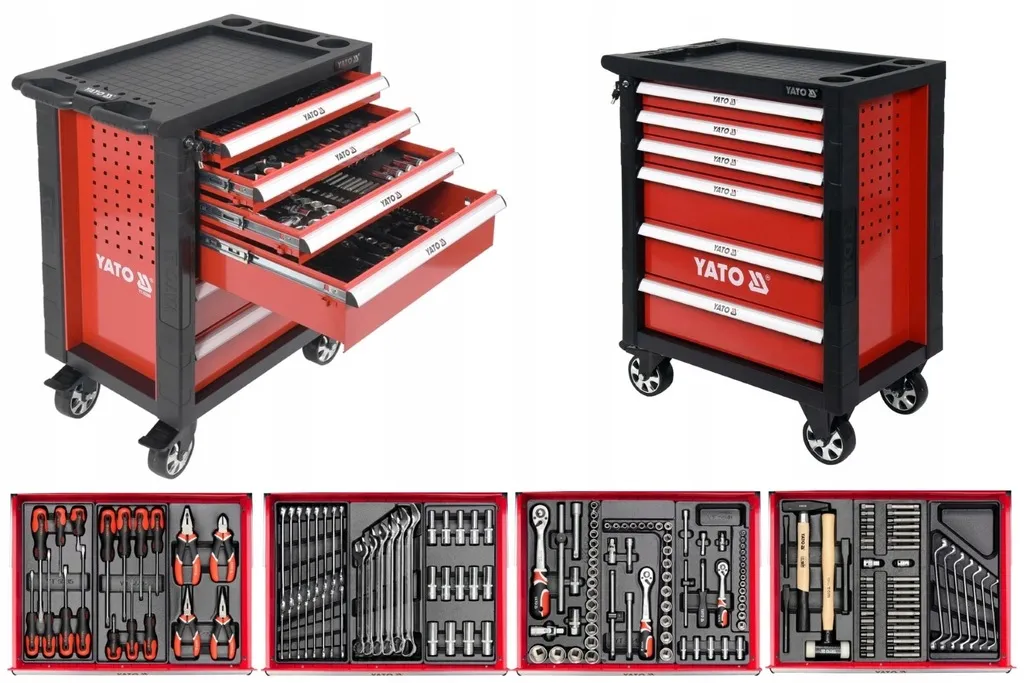 Тележка инструментальная с инструментом 177 пр. Yato YT-55300 купить