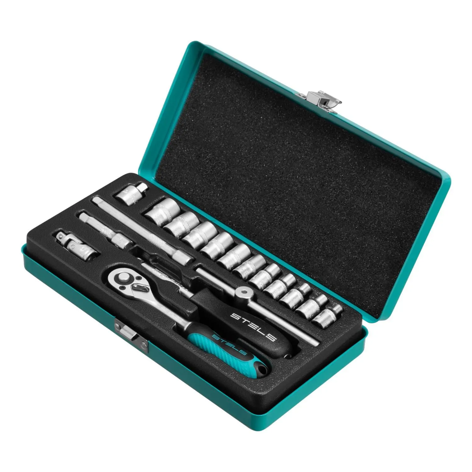 Набор торцевых головок с трещоткой, 1/4", 18 предметов Stels купить
