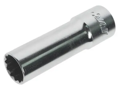 Головка свечная 1/2" 14мм 12-ти гранная с резиновым фиксатором JTC