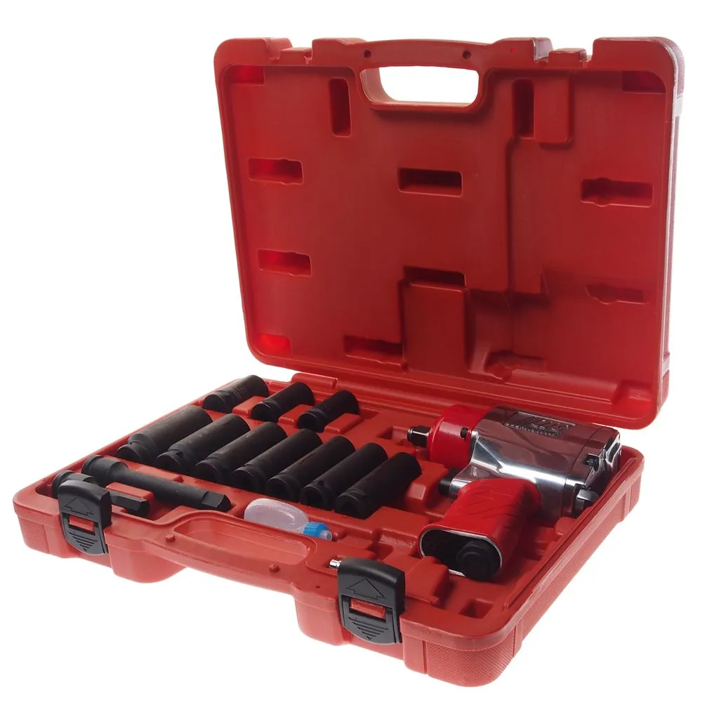 Набор инструментов для шиномонтажа (с пневмогайковертом JTC-5812) 15 предметов в кейсе JTC купить