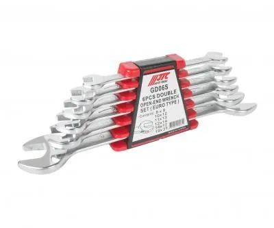 Набор ключей рожковых 8-21мм двухсторонних 6 предметов в холдере JTC