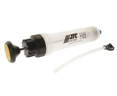 Шприц плунжерный для тормозной жидкости, антифриза 200мл (полипропилен) JTC
