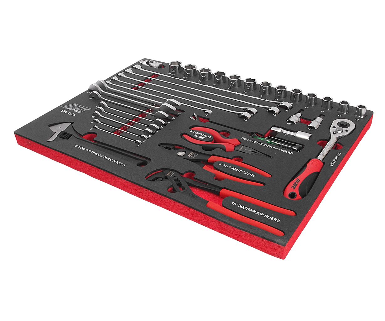 Набор инструментов 36 предметов слесарно-монтажный в ложементе JTC купить