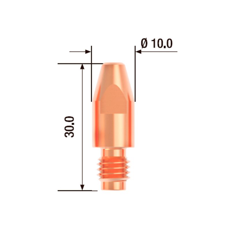 FUBAG Контактный наконечник M8х30 мм ECU D=2.0 мм (25 шт.) FUBAG Контактный наконечник M8х30 мм ECU D=2.0 мм (25 шт.)